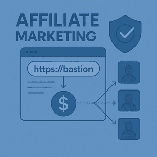 Visual representing affiliate marketing links and tracking